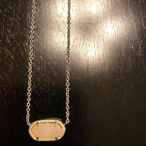 Kendra Scott Elisa Pearl Druzy Necklace